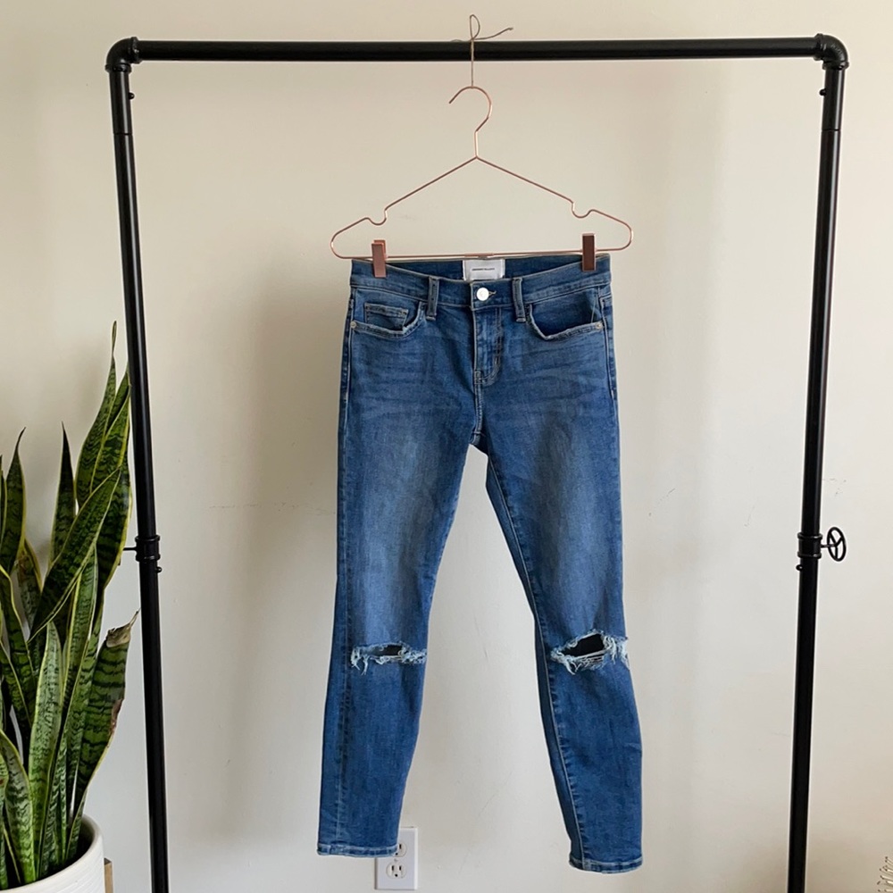 Current/Elliot “The Stiletto” Ripped Skinny Jeans - Picture 1 of 8